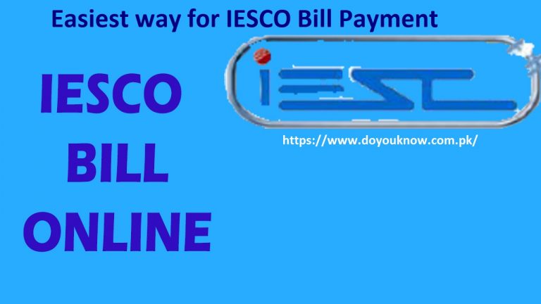 How to pay IESCO bill? IESCO bill Payment