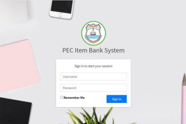 Login to the Pec item bank and get paper 2022 All zones